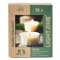Product Light.one Paper Tealights Natural Plastic-free Vegan 12 pcs
