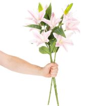 Product Artificial lily flower, stem flower, decoration, 68cm, 3 pieces
