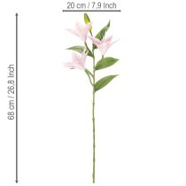 Product Artificial lily flower, stem flower, decoration, 68cm, 3 pieces