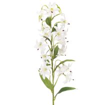 Product Artificial white lily with long flowering branch, decorative, 80cm