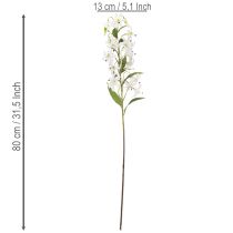 Product Artificial white lily with long flowering branch, decorative, 80cm