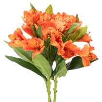 Product Artificial Alstroemeria Orange flower, artificial bouquet decoration, 75cm, 3 pieces