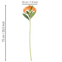 Product Artificial Alstroemeria Orange flower, artificial bouquet decoration, 75cm, 3 pieces