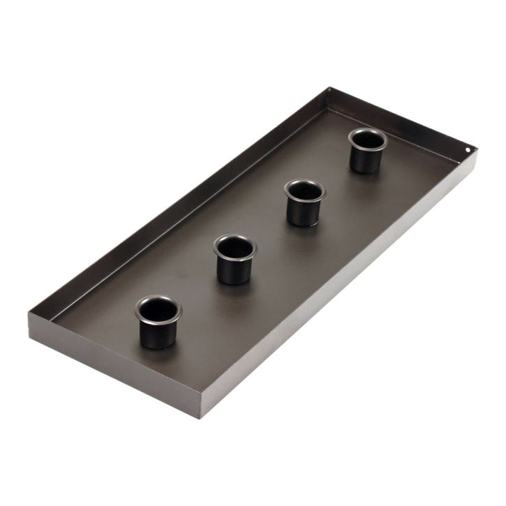 Product Metal candle holder, black, candle tray, 35x13x2cm