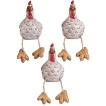 Product Funny Chicken Ceramic Decoration Edge Stool Easter 9.5cm 3 Pcs