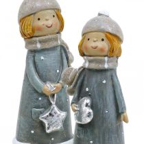 Product Deco figures winter children figures girls H14.5cm 2pcs