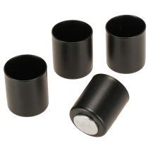 Product Magnetic candle holder, black metal, H3cm, 4 pieces