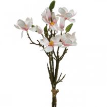 Product Artificial magnolia branches Pink artificial flowers H40cm 4pcs in bunch