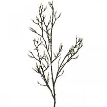 Product Artificial Magnolia Branch Spring Decoration Branch with Buds Brown White L135cm