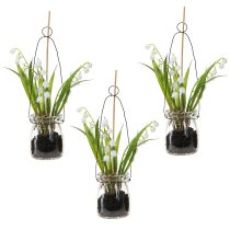 Product Lily of the Valley in a Glass Artificial Early Bloomers H22cm 3pcs