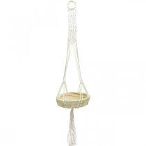 Macrame hanging basket boho style decorative bowl Ø23cm H90cm