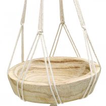 Macrame hanging basket boho style decorative bowl Ø23cm H90cm