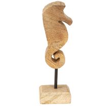 Product Mango wood decoration seahorse with pearls table decoration maritime 20cm