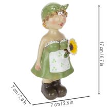 Product Decorative figurines of a farmer couple, fun living room and summer decoration for indoors, 17cm, 2 pieces