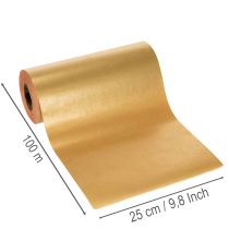 Product Cuff paper roll, gold/red, 25cm x 100m, floristry supplies