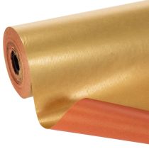 Product Cuff paper roll, gold/red, 25cm x 100m, floristry supplies