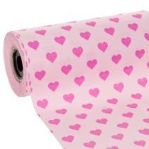 Product Cuff paper with heart motif, pink, 25cm, 100m
