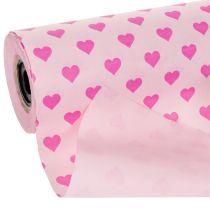 Product Cuff paper with heart motif, pink, 25cm, 100m