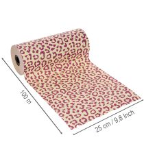 Product Cuff paper, leopard print, purple, 25cm, 100m