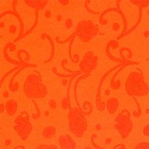 Cuff paper orange with pattern 25cm 100m