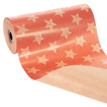Product Cuff paper with stars, roll for floristry supplies, 25 cm x 100 m