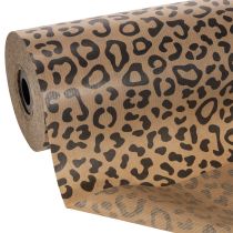 Product Cuff paper, leopard pattern, roll 25cm 100m, gift wrapping