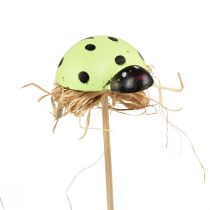 Product Ladybug decorative flower plugs wood 2.5x3.5x2cm 32pcs
