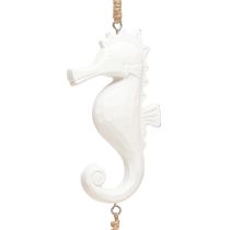 Product Maritime Decoration Garland Driftwood Shells Seahorse White 55cm