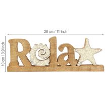 Product Maritime table decor “Relax” Mango wood 28×10cm