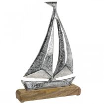 Maritime decoration, decorative sailboat metal, decorative ship H26cm