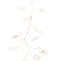 Product Metal flower decoration garland, wire for flower wreath, summer decoration, wall decoration, gold, 110cm