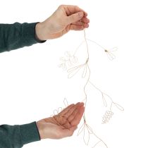 Product Metal flower decoration garland, wire for flower wreath, summer decoration, wall decoration, gold, 110cm