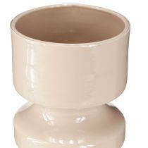Product Metal flower vase cappuccino brown enamel Ø9cm H17.5cm