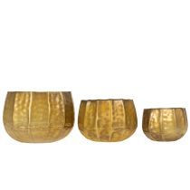 Product Metal decorative flower pot, brass, Ø22/18/14cm, set of 3