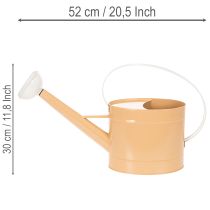 Product Metal decorative watering can, vintage look, light brown, 52.5cm - planter for table decoration &amp; summer decoration