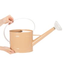 Product Metal decorative watering can, vintage look, light brown, 52.5cm - planter for table decoration &amp; summer decoration
