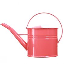 Product Metal decorative watering can, pink flower pot, 1.25l, indoor/outdoor, balcony