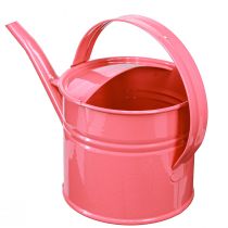 Product Metal decorative watering can, pink flower pot, 1.25l, indoor/outdoor, balcony