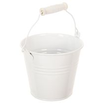 Product Metal buckets, white, Ø12cm, H10cm, 8 pieces