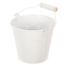 Product Metal buckets, white, Ø12cm, H10cm, 8 pieces