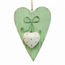 Metal heart, decorative heart for hanging, heart decoration H14.5cm 2pcs