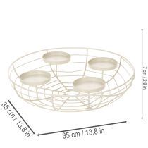 Product Round Advent wreath candle holder for four tea lights or candles, 35cm