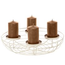 Product Round Advent wreath candle holder for four tea lights or candles, 35cm