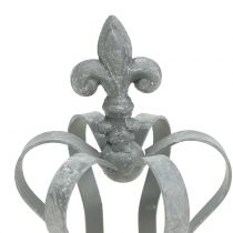 Metal crown gray Ø9.5cm H13cm