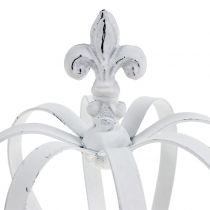 Product Metal crown white Ø13cm H17,5cm