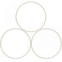 Product Metal ring decor ring Scandi ring deco loop gold Ø20.5cm 6pcs