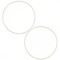 Metal ring decor ring Scandi ring deco loop golden Ø25cm 4pcs