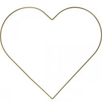 Product Metal ring heart shape, hanging decoration metal decoration loop gold 32.5cm 4 pieces