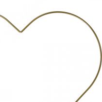 Product Metal ring heart shape, hanging decoration metal decoration loop gold 32.5cm 4 pieces