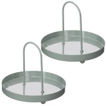 Product Decorative tray for use in the kitchen and to decorate the dining table, high handle, 18cm